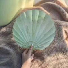 Quạt Nhựa Cầm Tay Xanh Lá Trung Hoa 15571