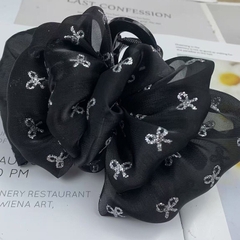 Kẹp Tóc Nhựa Hình Cung Vải Voan Nhún Nơ Kim Tuyến Nhiều Lớp 15597