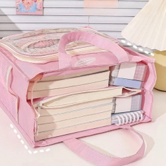 Túi Học Thêm Vải Dù Dáng Dọc Trơn Mặt Kính Trước 15717