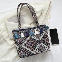Túi Thổ Cẩm Phối Tua Rua Phong Cách Dân Tộc 13607