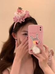 Cài Tóc Hình Bánh Kem Caro Hồng 15472