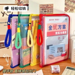 Túi Đựng Tài Liệu Nhựa Trong Viền Dây Màu Mắt Môi Trề A4 15364