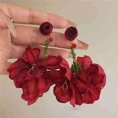 Bông Tai Hoa Tua Rua Phối Pha Lê 17684