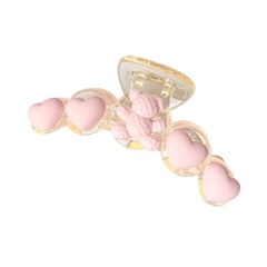 Kẹp Tóc Nhựa Gấu 4 Tim Thời Trang 8977