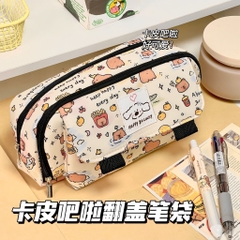 Túi Bít Vải 3 Ngăn 2 Dây Kéo Đủ Mẫu Cute 17889