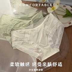 Set 5 Quần Chip, Lót Cotton Su Viền Ren Hoa Nhí 17673