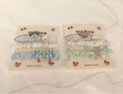 Set 2 Dây Chun Cột Tóc Thun & Kẹp Tóc Cute 15687