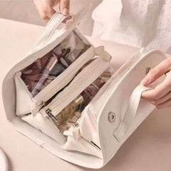 Túi Da Đựng Đồ Trang Điểm 4 Ngăn Cuộn Tròn Tháo Rời 17301