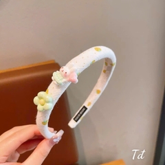 Cài Tóc Bờm Xốp Hoạ Tiết Trẻ Em Đính Charm Cute 1.5cm 17716