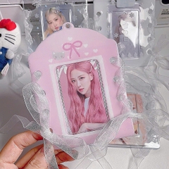 Móc Khóa Dẻo Dạng Toploader Đựng Ảnh Thắt Nơ Hàn Quốc 15375