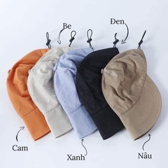 Mũ Bucket Chống Nắng Dây Rút Trơn Viền To Bè 15491