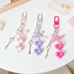 Móc Khoá Móc Điện Thoại Charm Tim Sao, Chìa Khoá & Nơ Caro 17923