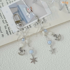 Móc Điện Thoại Kiểu Charm Móc Khóa Nơ Trong Charm Ngựa, Bông Tuyết 17483