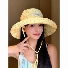 Mũ Nón Bucket Caro Hoa Họa Tiết Hoa Nhí MAQPINHAI Phong Cách Hàn Quốc 17802