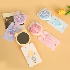 Lược Kèm Gương Tròn Massage Cute Đủ Mẫu 16837