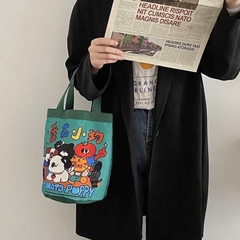 Túi Vải Cầm Tay In Họa Tiết Hoạt Hình 24*13*21cm 15577