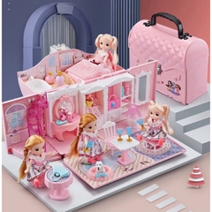 Hộp Vali Túi Xách Ngôi Nhà Búp Bê Đồ Chơi Cho Bé 16369