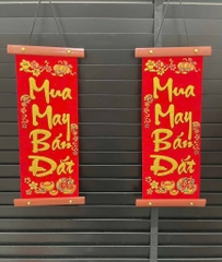 Set 2 Dây Treo Chữ Đỏ Nẹp Gỗ Trang Trí Tết 16643