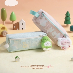 Hộp Bút Vải Plush Doll Pencil Case Kèm Móc Khoá Gấu Bông 17369