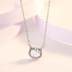 Dây Chuyền Mặt Mèo Kitty Dễ Thương Mặt Đá 16115