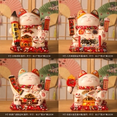 Mèo Sứ Thần Tài May Mắn Tài Lộc Có Đệm 17*24*22cm 16811