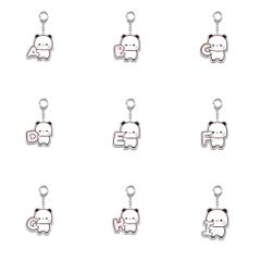 Móc Khoá Khoen Mặt Charm Gấu Ôm Chữ 16267