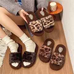 Dép Lông Xù Da Báo Đi Trong Nhà 16695