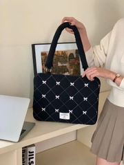 Túi Vải Quai Xách Đựng Laptop Thêu Nơ Xinh 16664