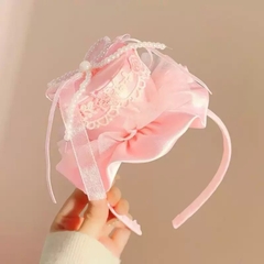 Cài Tóc Bánh Sinh Nhật Đính Ngọc Trai Màu Hồng 17395