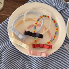 Cài Tóc Dây Lò Xo Thắt Nơ Làm Vòng Cổ, Cột Tóc 15480