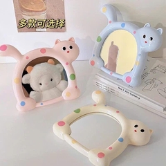 Gương Để Bàn Hình Mèo Vẫy Đuôi Chấm Bi 16441