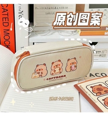 Túi Đựng Bút Vải Canvas Hình Capybara 13612