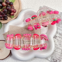 Kẹp Tóc Càng Cua Nhiều Răng Charm Gấu Dâu/4M 8772