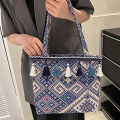 Túi Thổ Cẩm Phối Tua Rua Phong Cách Dân Tộc 13607