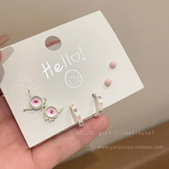 Set 3 Đôi Bông Tai Quái Vật Cute 15570