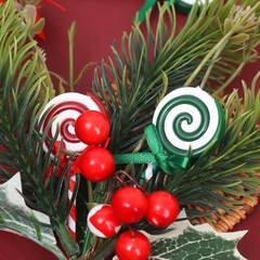 Que Kẹo Nhựa Noel Màu Đỏ 16339