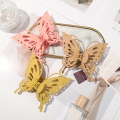 Kẹp Tóc Hình Bướm Nhám Lỗ 14.5*13cm Thời Trang 12825