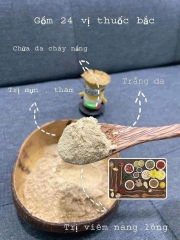 Bột Thuốc Bắc 24 Vị Nguyên Chất Ủ Trắng Da 15706