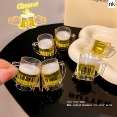 Kẹp Tóc Cốc Bia Vàng Vô Tri 17919