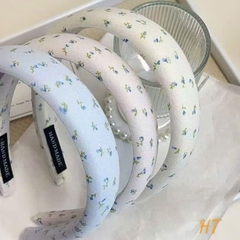 Cài Tóc Xốp Bản Trơn Vải 3Cm In Hoa 15356