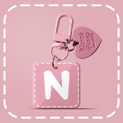 Móc Khoá Khoen Mặt Charm Chữ Hồng Trái Tim 16265