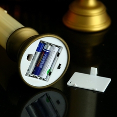 Nến Điện Tử Chân Đế Vàng 29cm+ Kèm Pin 16508