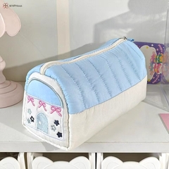 Túi Đựng Bút Vải Hình Ngôi Nhà Phối 2 Màu Cute 15231