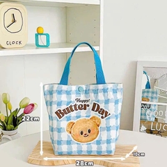 Túi Tote Vải Canvas In Hình Đủ Mẫu 28Cm Nút Bấm Cute 17840