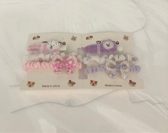 Set 2 Dây Chun Cột Tóc Thun & Kẹp Tóc Cute 15687