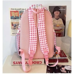 Balo Caro Hồng Kitty Vải Dù Đan Dây 15710