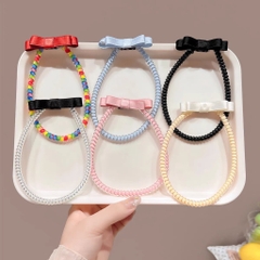 Cài Tóc Dây Lò Xo Thắt Nơ Làm Vòng Cổ, Cột Tóc 15480