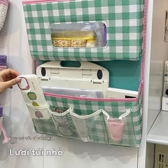 Túi Vải Treo Tường Gấp Gọn 3 Ngăn Caro 15568