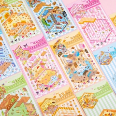 Sticker DIY 3d KHU VUI CHƠI 1 theme+2 tấm sticker nhiều chi tiết 15348