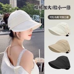 Mũ Chống Nắng Nửa Đầu Korea Trơn Quai Gài 17560